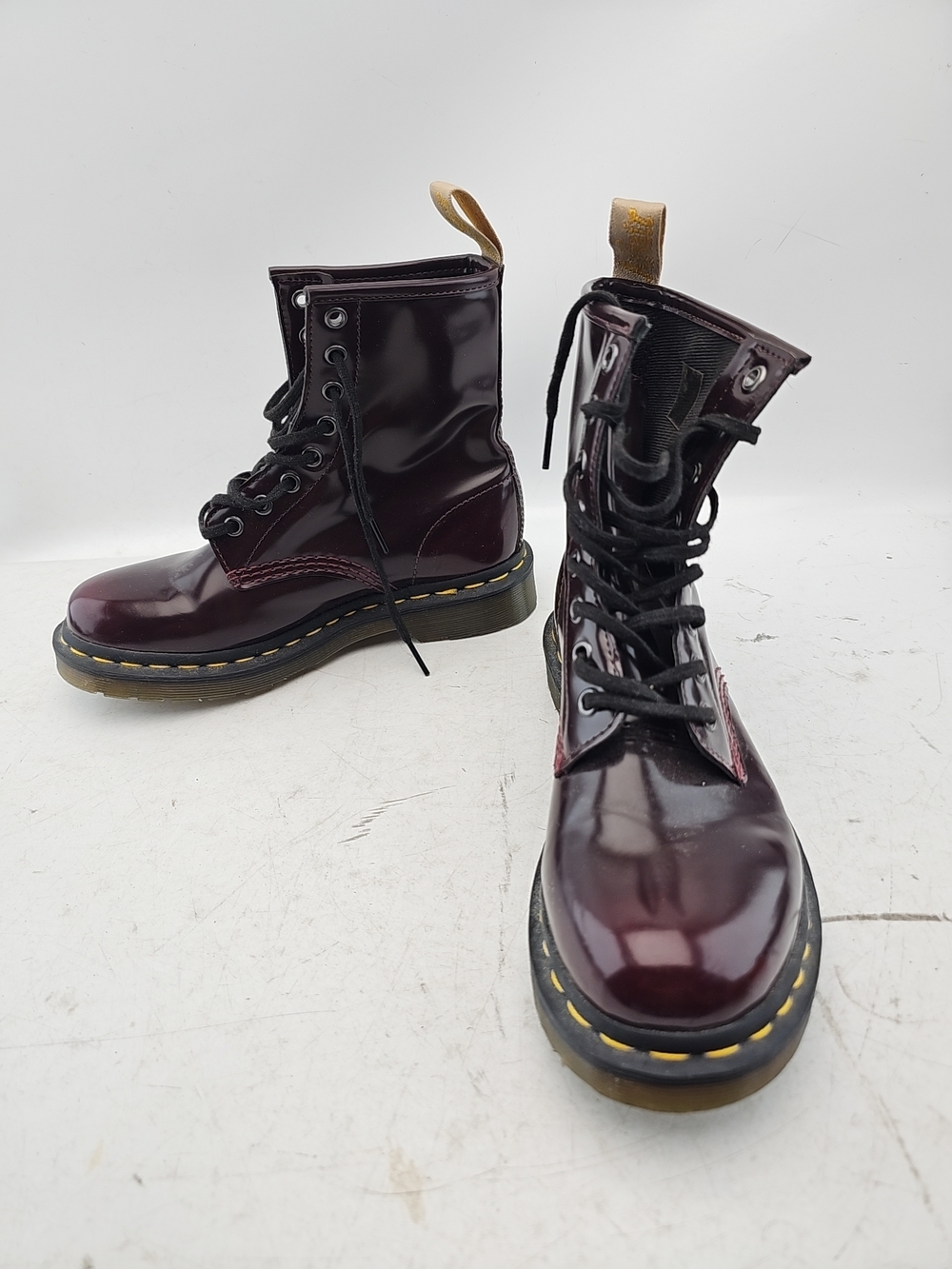 Dr. Martens Women's 1460 Burgundy Patent Boots Size 6
